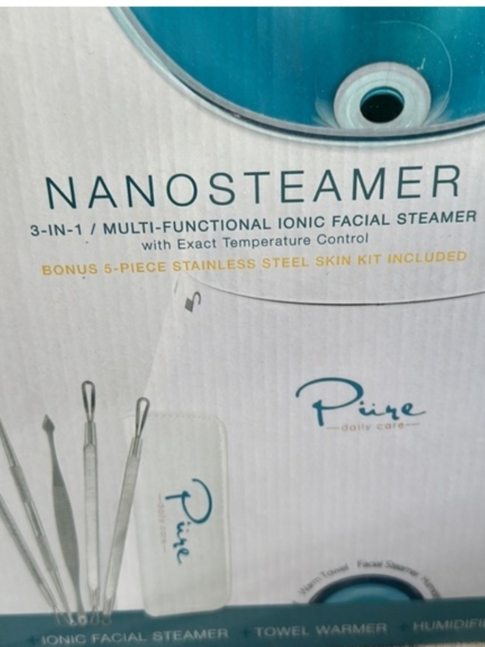 BRAND NEW * * IN BOX Ionic Facial Steamer - Blue Facial Steamer with Skin Kit